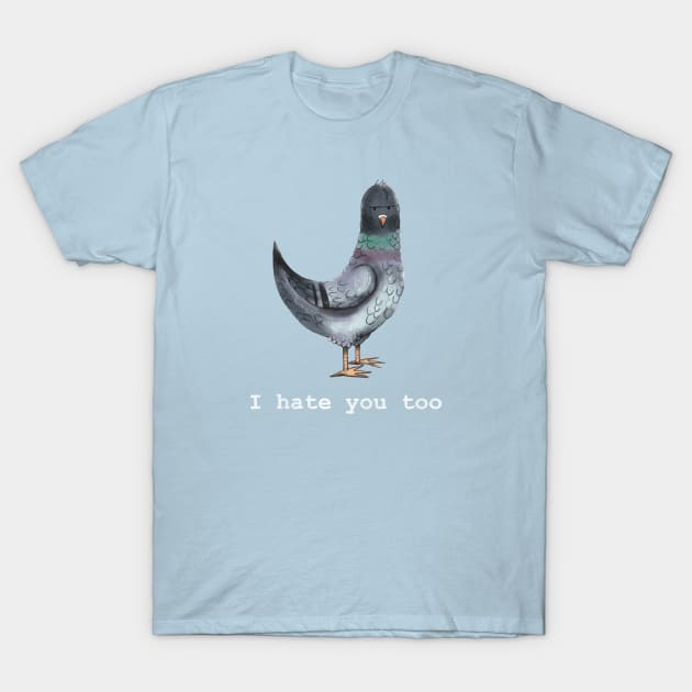 Angry Pigeon T-Shirt by ArtDary